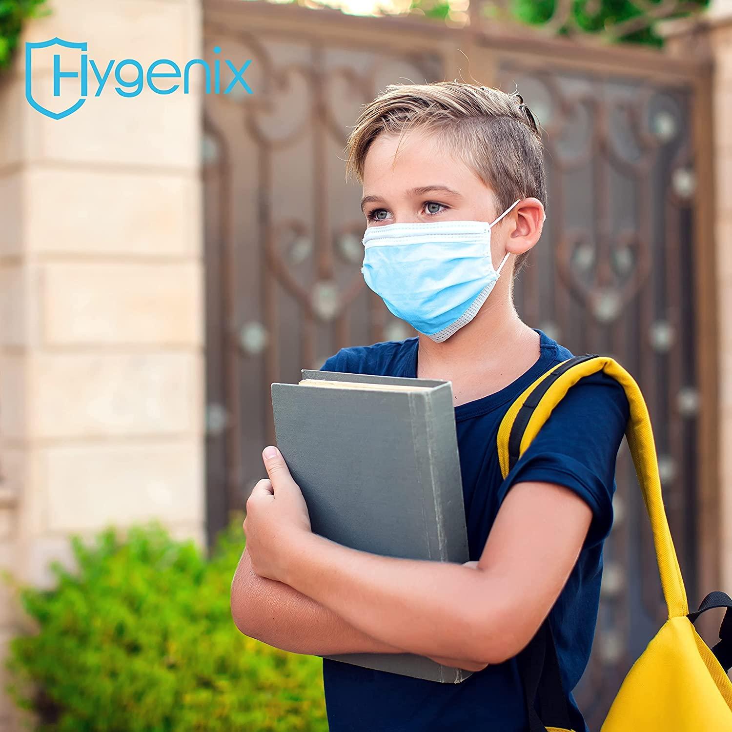 Hygenix Kids Disposable Face Masks Pack of 50 Multiple Colors 3Ply PFE