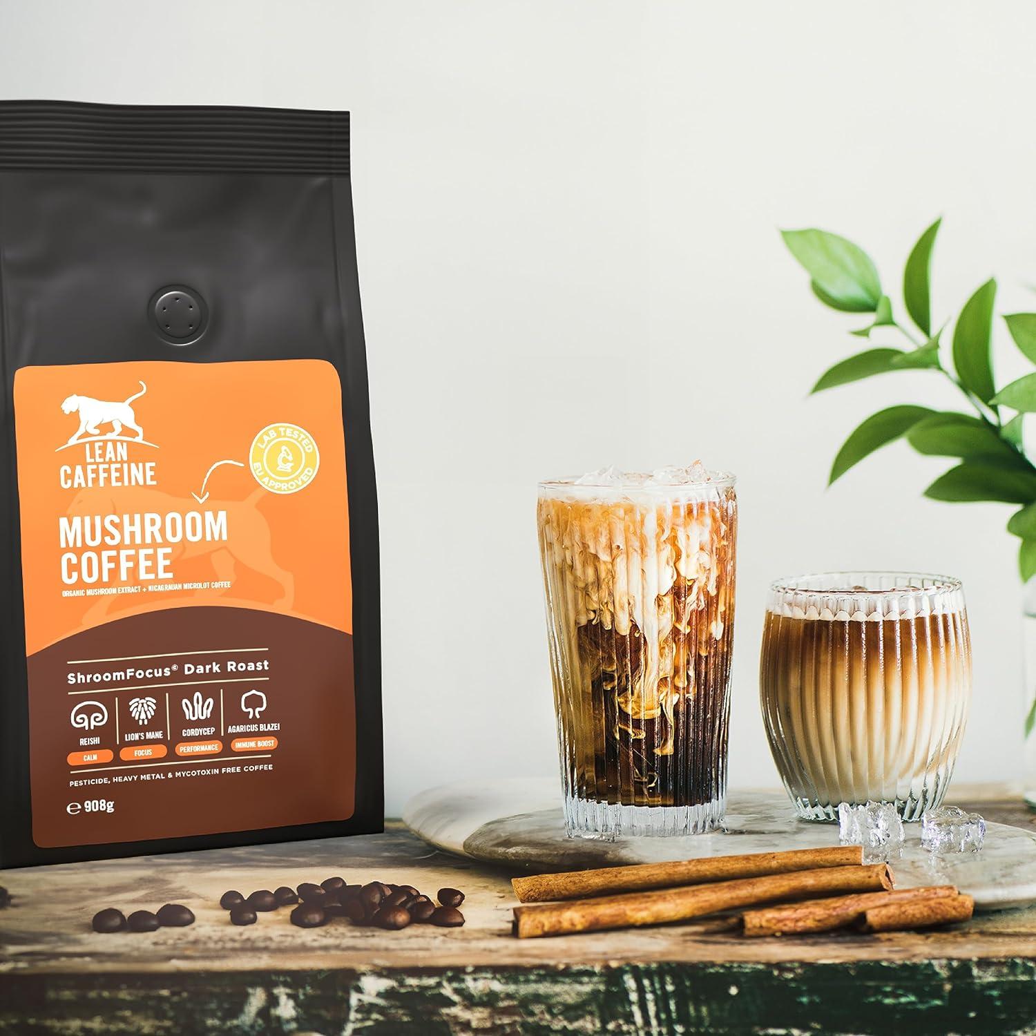 Lean Caffeine Nicaragua Kaffee Gemahlen | Super Clean Mykotoxin Freier Bulletproof Coffee Dunkel Geroestet Saeurearmer Keto Kaffee 908g
