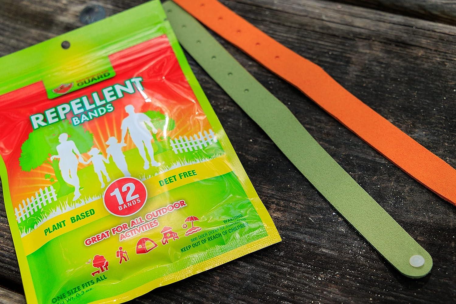 Mosquito Repellent Bracelets 12 Pack - DEET Free Natural Essential Oil Bands