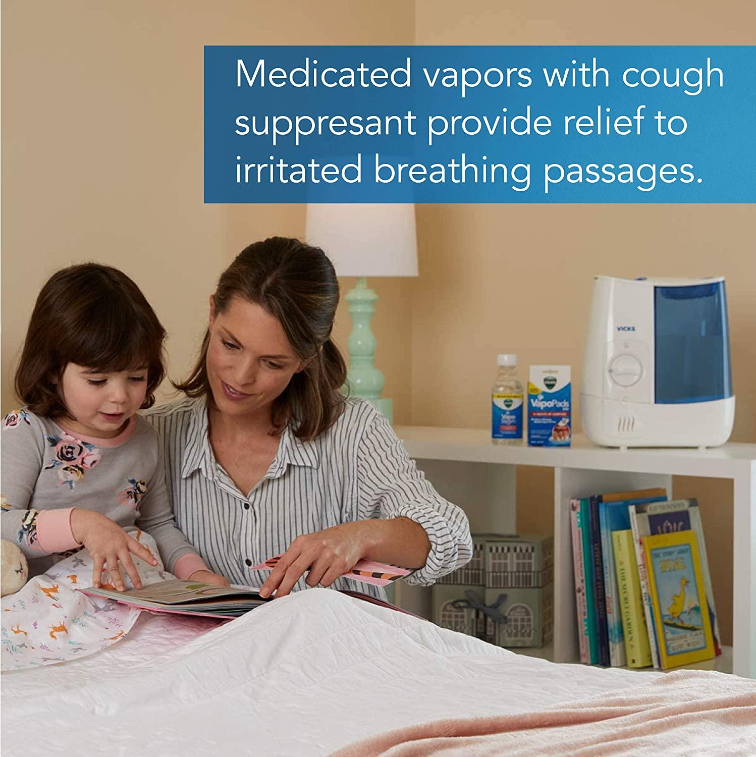 Vicks VapoSteam Medicated Liquid with Camphor a Cough Suppressant 8 Oz