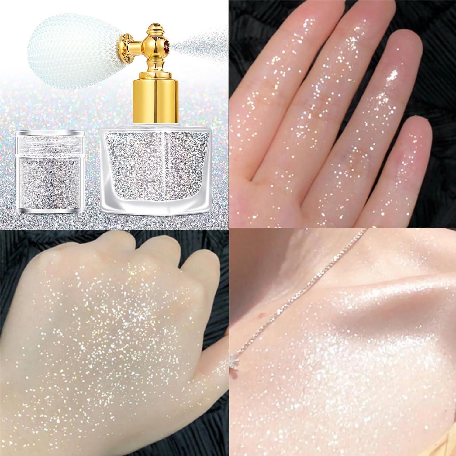 Silver Glitter Spray for Hair & Body | Fine Shimmer Spray | Sparkle Body & Clothes Glitter - Refill Available Silver Glitter Spray for Hair & Body | Fine Shimmer Spray | Sparkle Body & Clothes Glitter - Refill Available