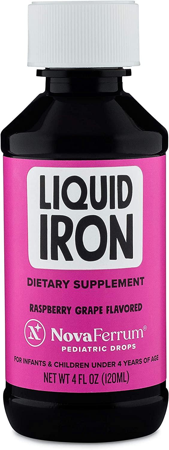 NovaFerrum Yummy Liquid Iron Supplement for Kids 15mg Iron Per 1mL