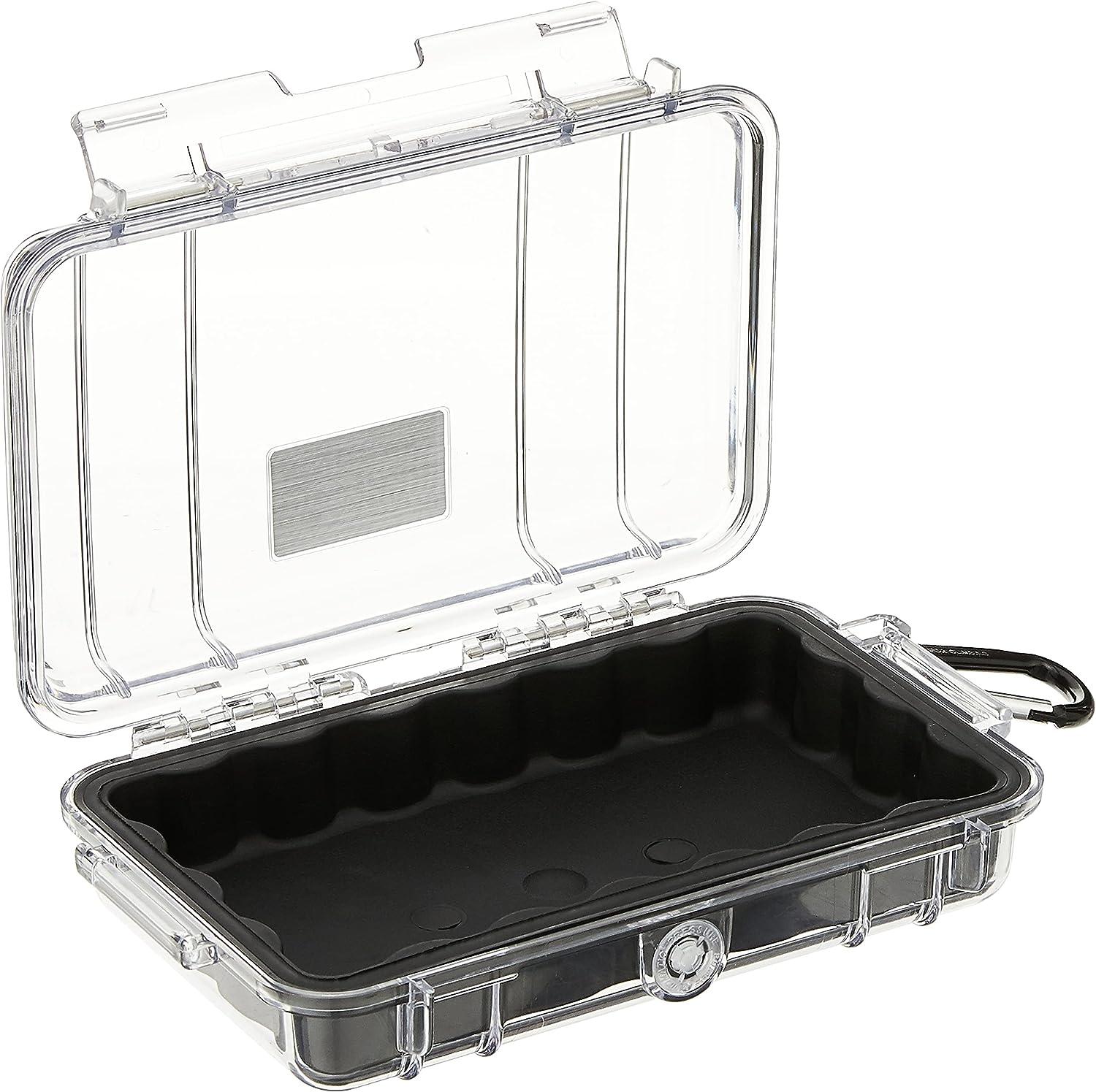 Pelican 1040 Micro Case (Black/Clear), Model:1040-025-100 Black/Clear Case