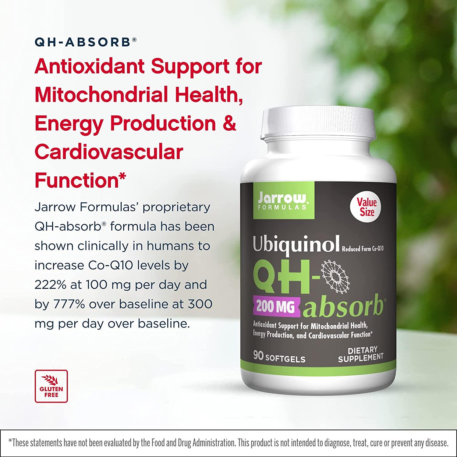 Jarrow Formulas Ubiquinol QHAbsorb 200 mg 90 Softgels
