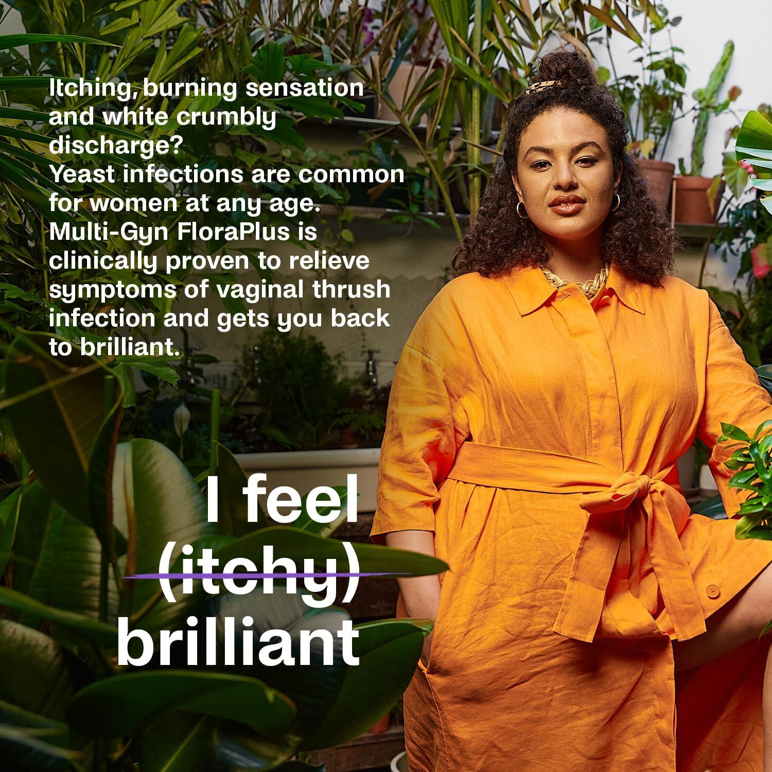 MultiGYN FloraPlus Vaginal Thrush Treatment Prebiotic Gel for Itch