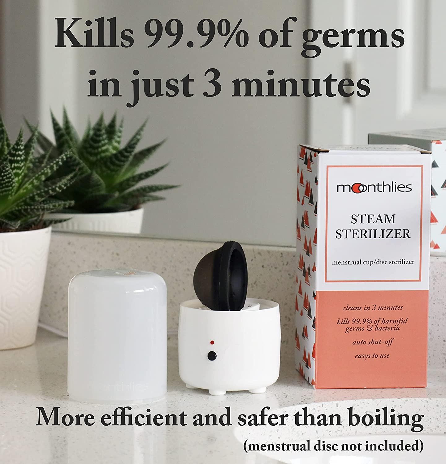 Moonthlies Menstrual Cup/Disc Sterilizer Automatic Steam Cleaner