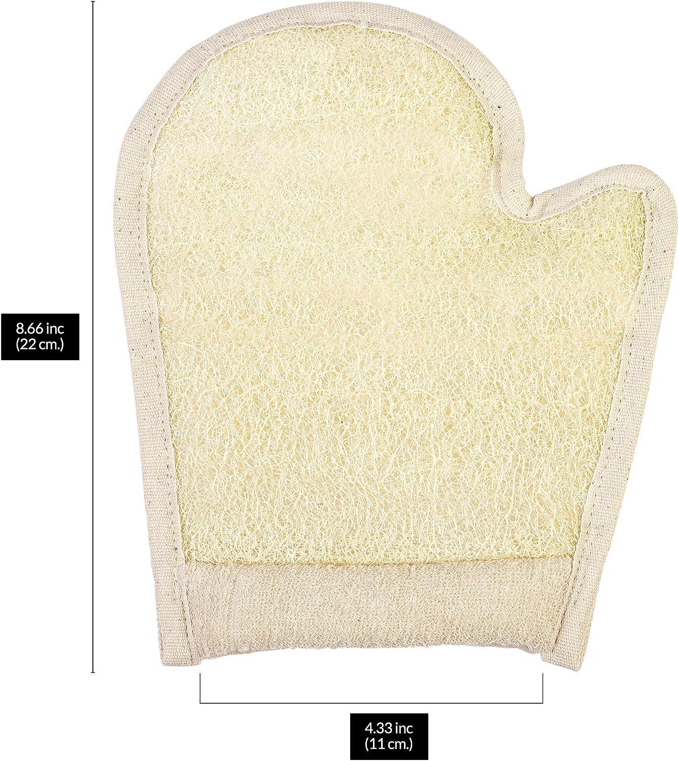 Lionesse Premium Exfoliating Loofah Glove Pad Natural Turkish Shower