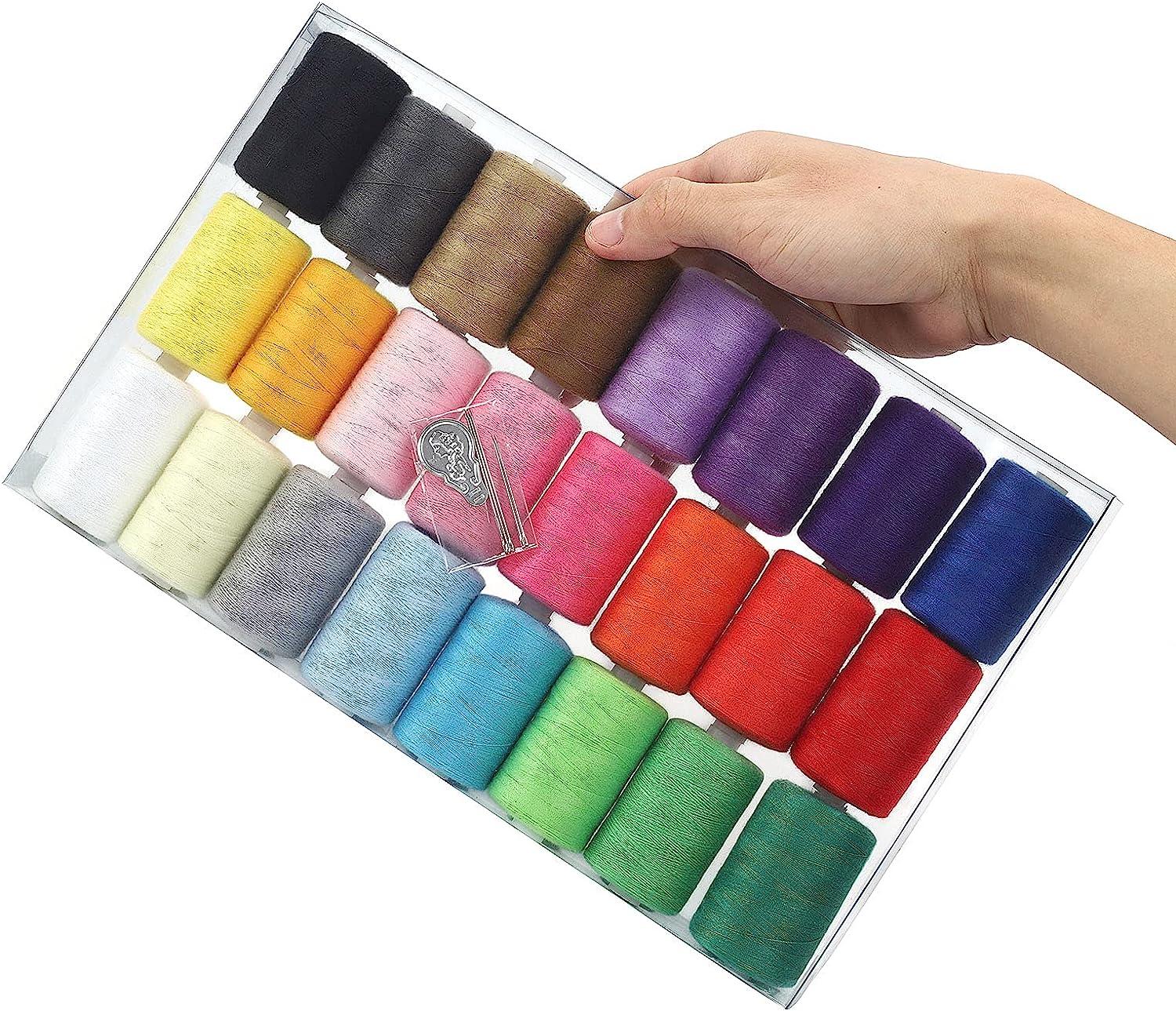 Cotton Sewing Thread 24 Colors Cotton Thread Sets Spools Threads Household
