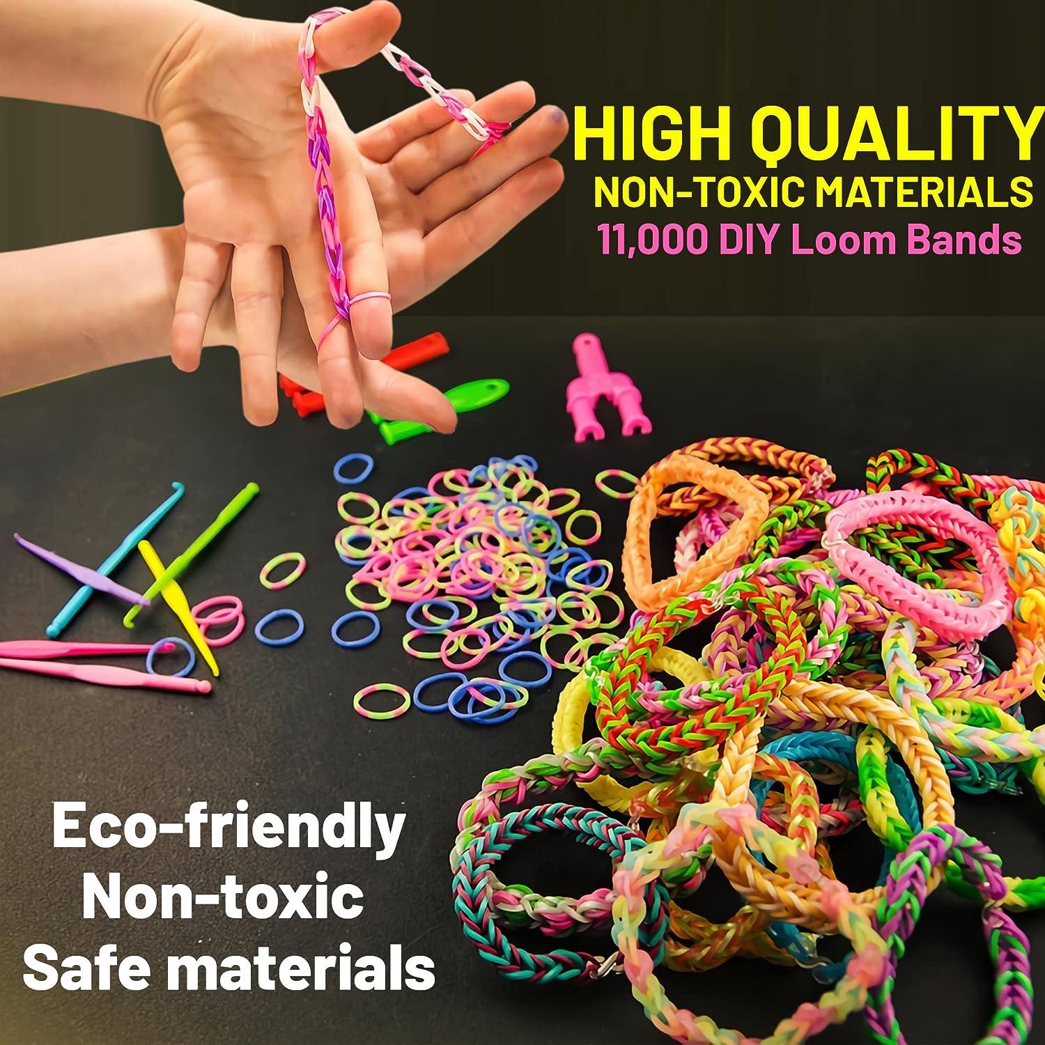 Amazon.com: Rubber Band Bracelet Kit - 2500+ Loom Bracelet Making Kit  Rubber Loom Bands Refill Set 23 Colors Bands Friendship Bracelet Making Kit  DIY Craft Gift with Beads, Charms, Y Loom, S-Clips,