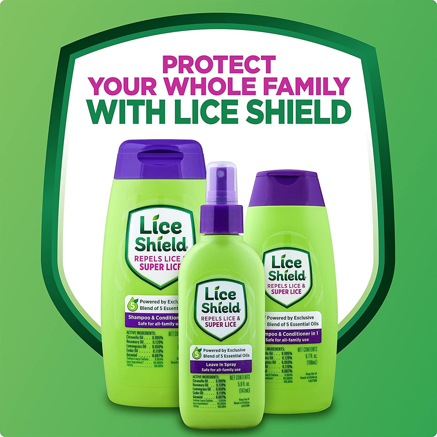 Lice Shield Leave in Spray, Bottle, Lice Repellent Conditioning Spray