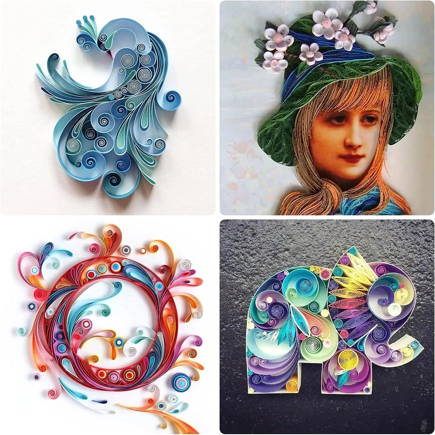 YURROAD 19pcs Paper Quilling Tools Kit Paper Strips DIY Tool Set with