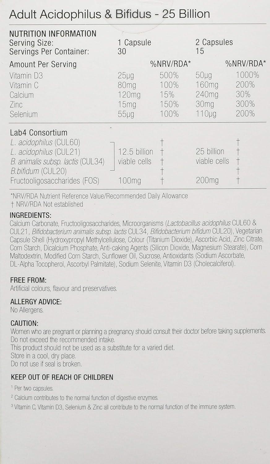 ProVen Probiotics Adult Digestive Supplement Vegan Acidophilus