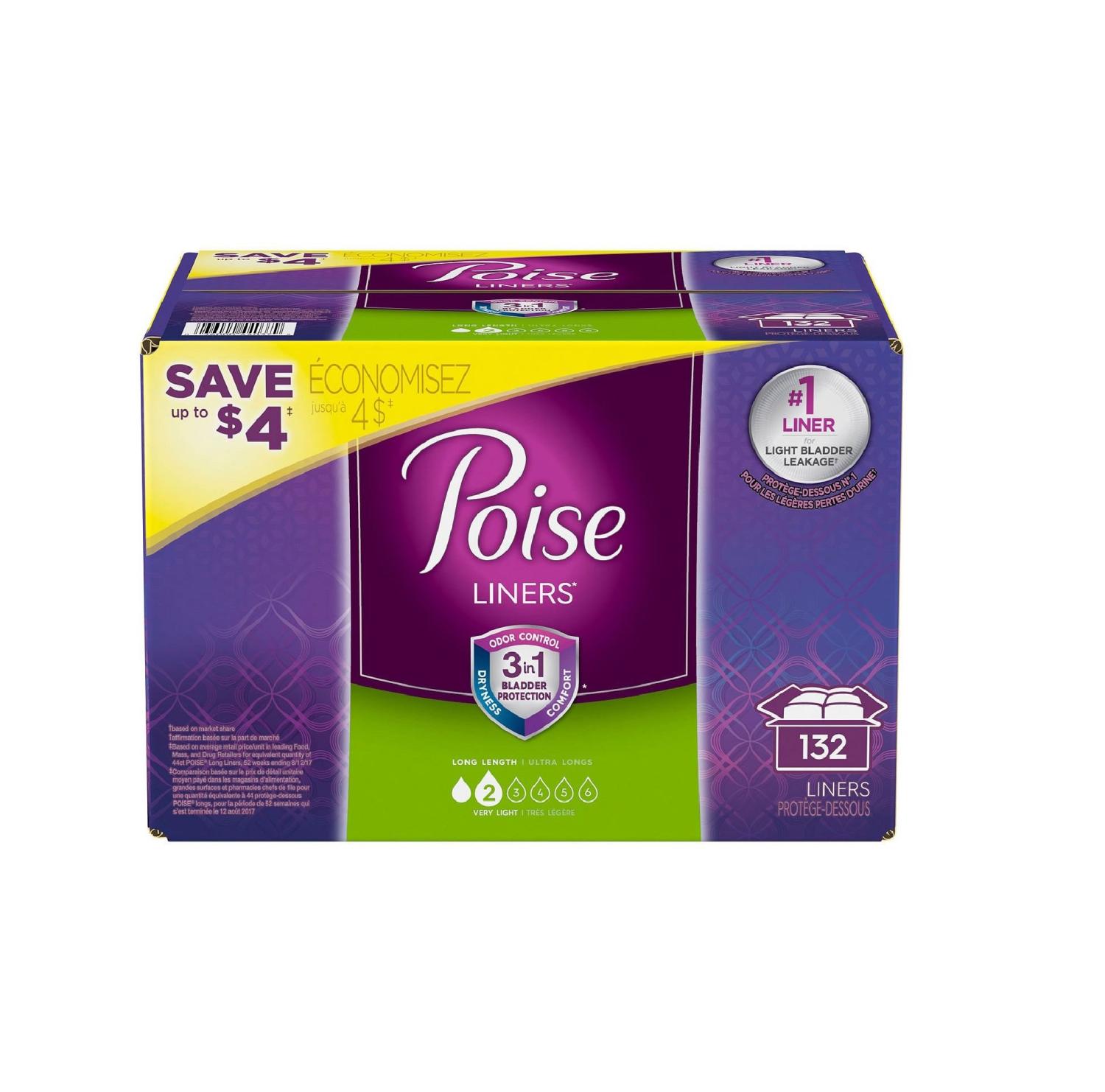 An item of Poise Very Light Absorbency Long Incontinence Panty Liners