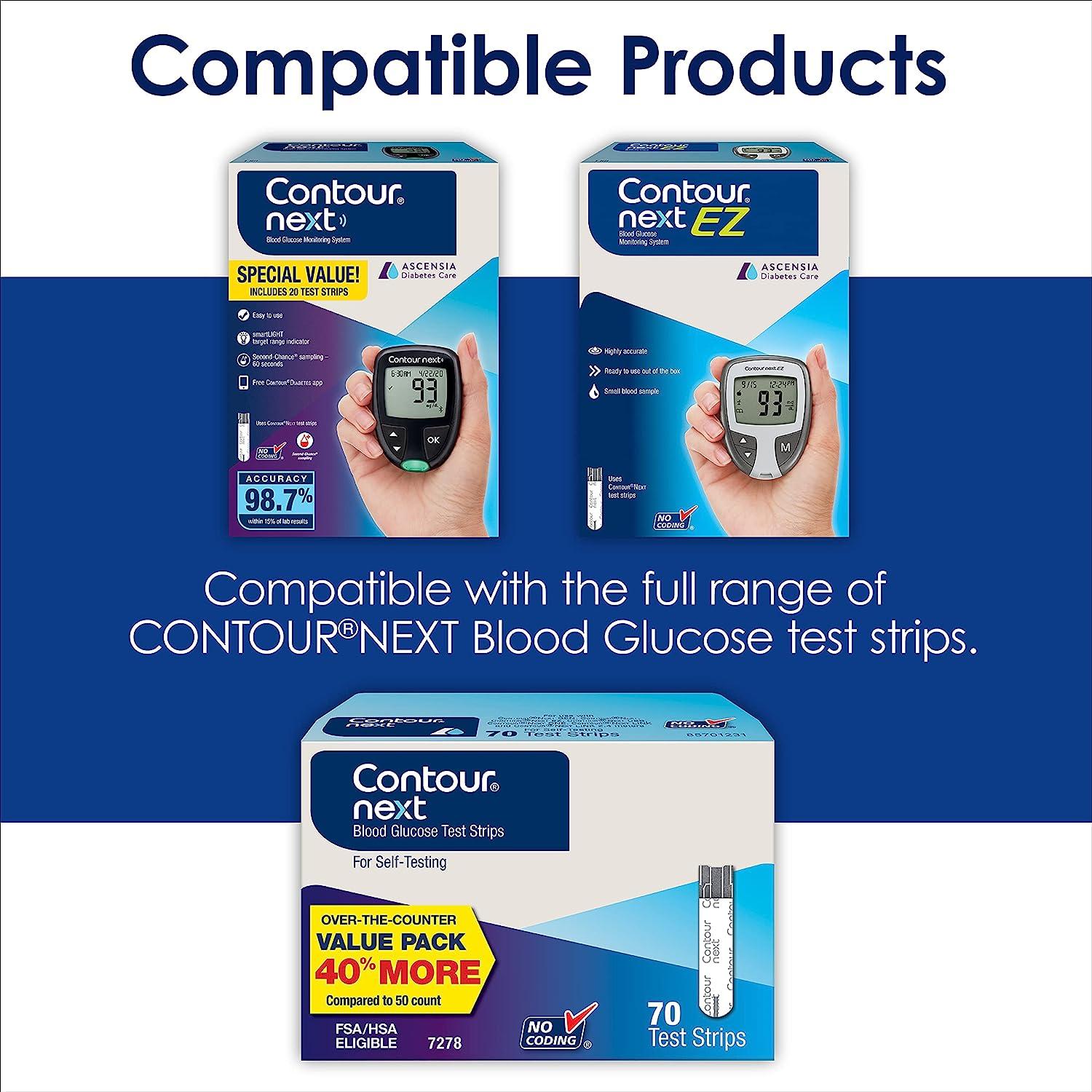  CONTOUR NEXT ONE Blood Glucose Monitoring System All-in-One Kit  for Diabetes : Health & Household