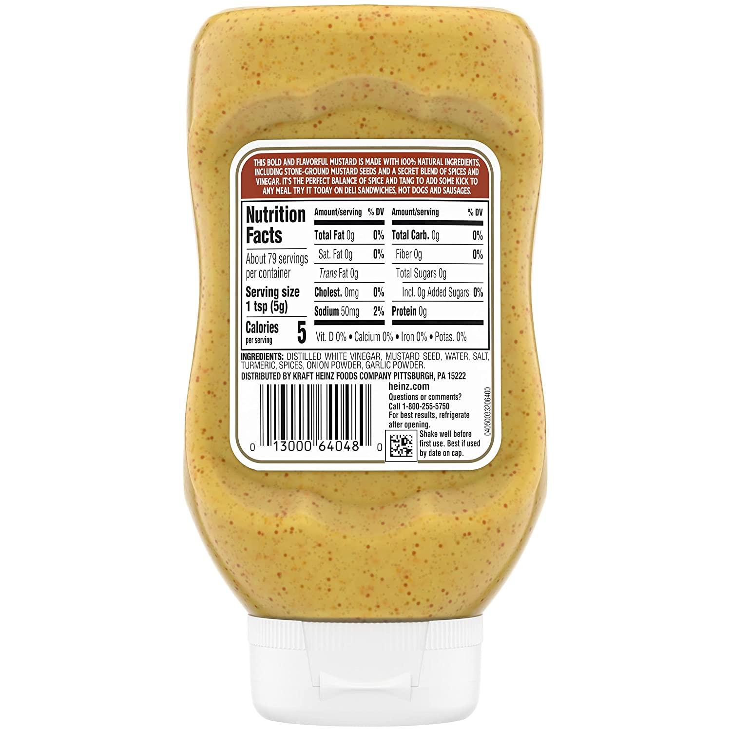 Heinz Spicy Brown Mustard, 14 oz