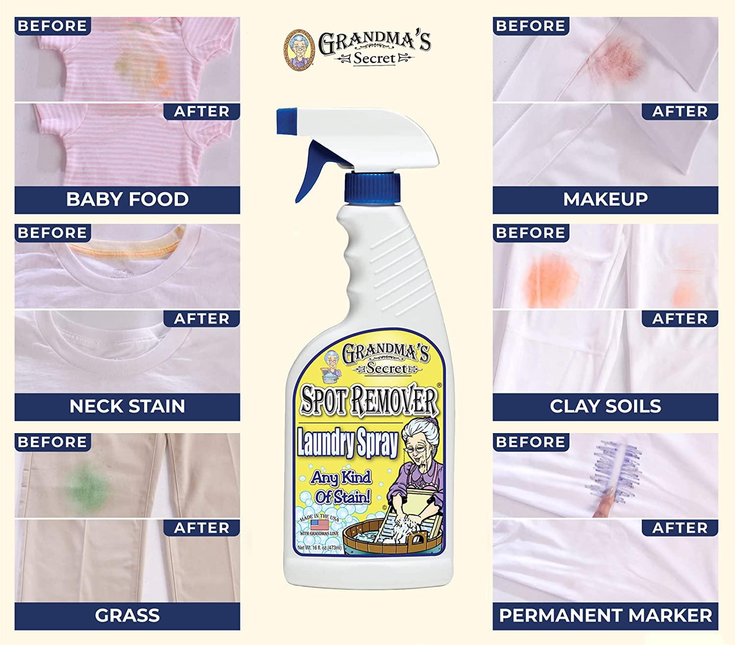 Grandma's Secret Spot Remover Laundry Spray Chlorine and ToxinFree