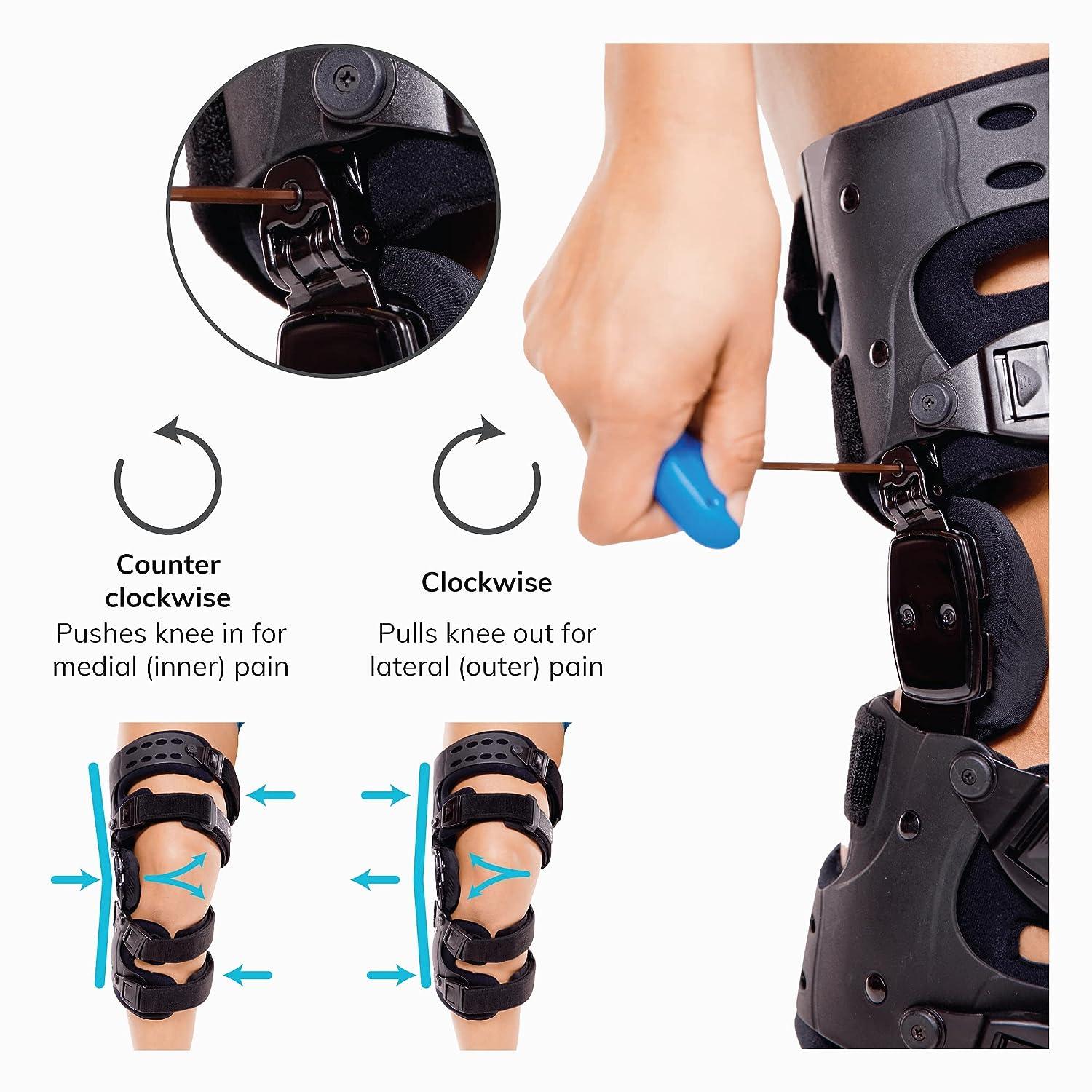 BraceAbility Osteoarthritis Unloader Knee Brace - Best Tricompartmental OA  Support for Bone on Bone Arthritis Pain Medial or Lateral Compartment  Valgus Unloading Arthritic Cartilage Repair (Left)