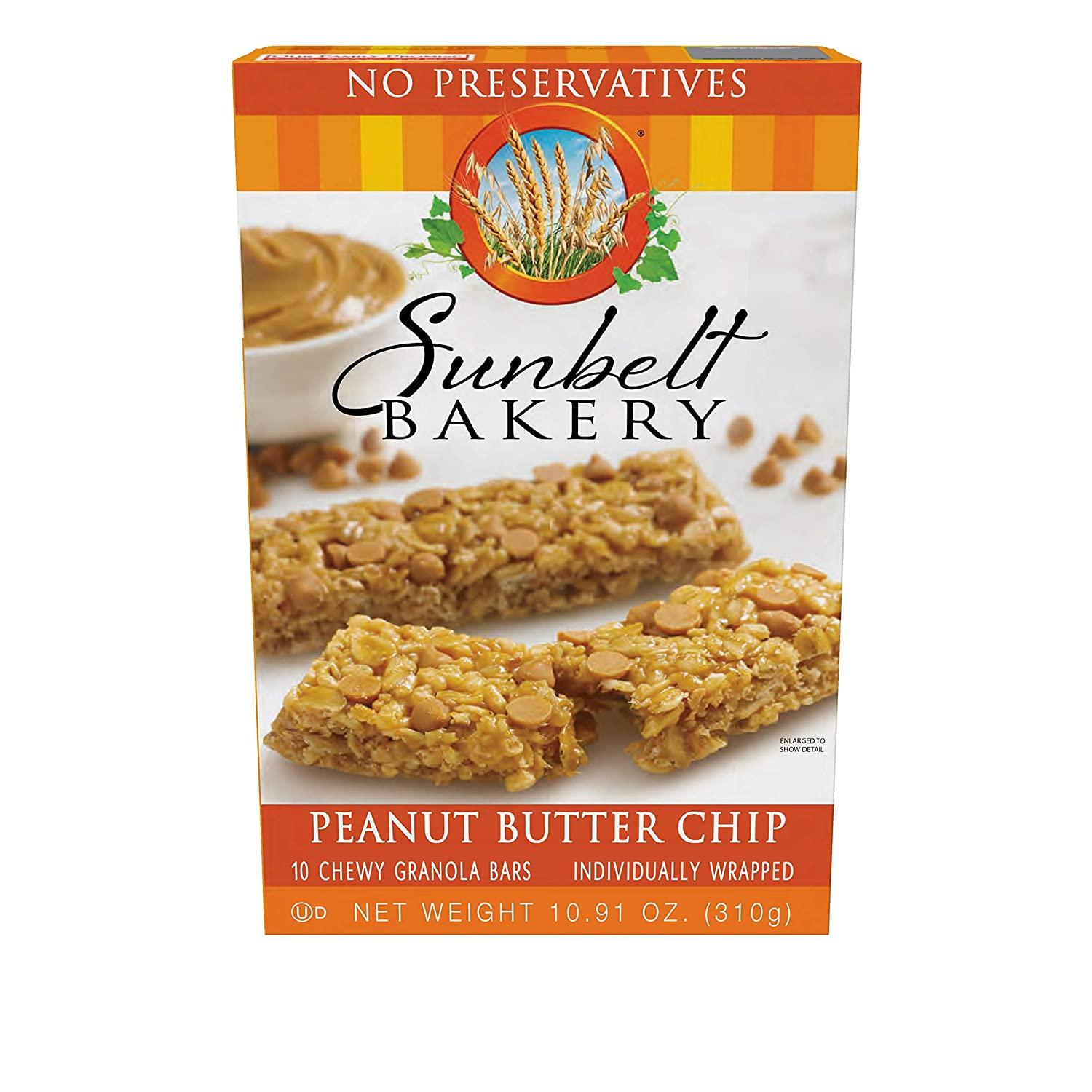 Sunbelt Bakery Peanut Butter Chip Chewy Granola Bars 5 Boxes (50 Bars