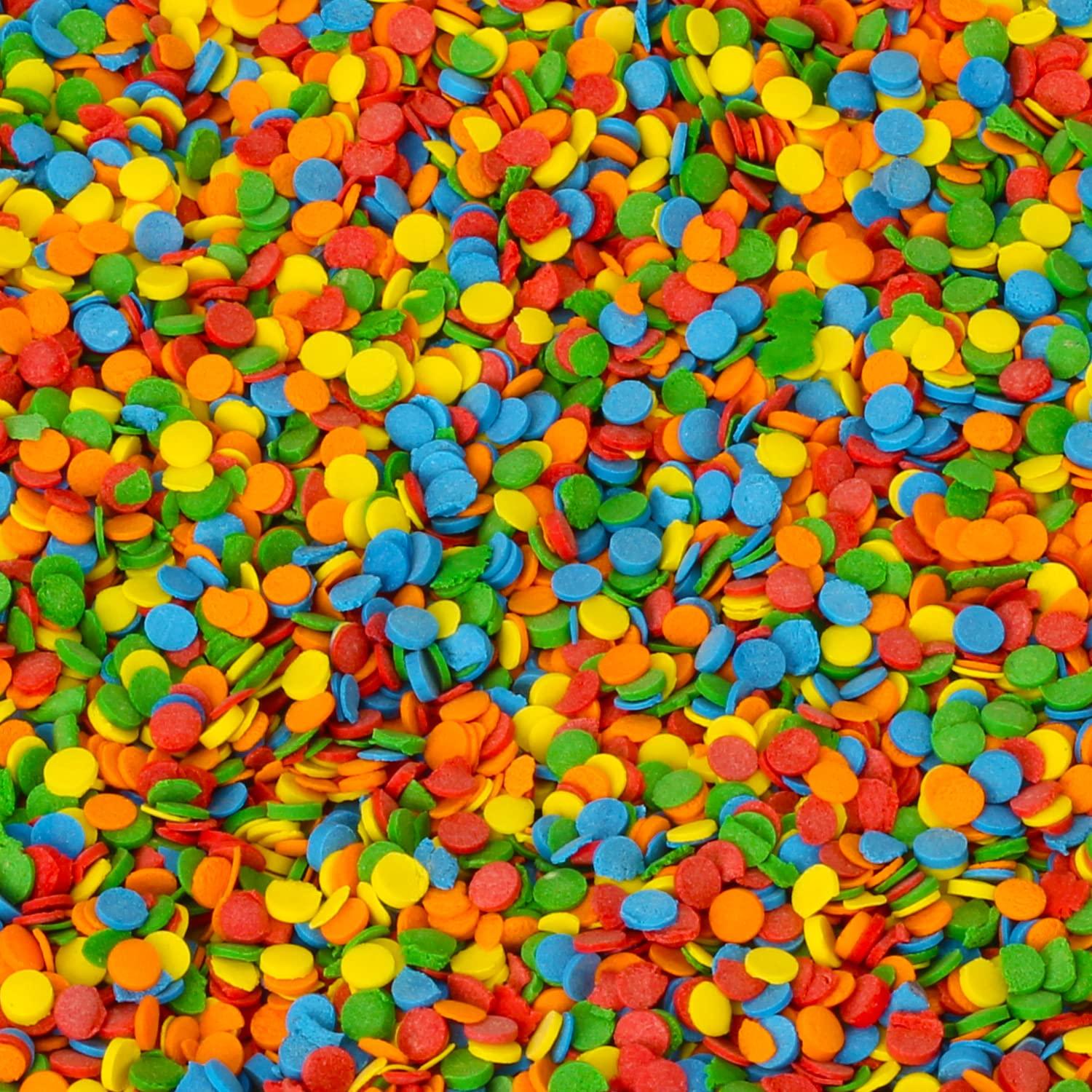 Rainbow Confetti Sprinkles Bulk Primary Colored Sprinkles Edible