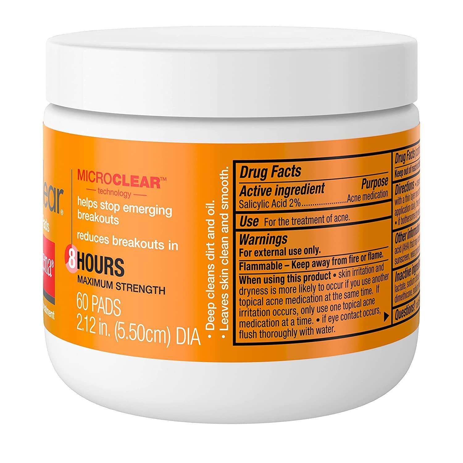 Neutrogena Rapid Clear Maximum Strength Acne Face Pads with 2