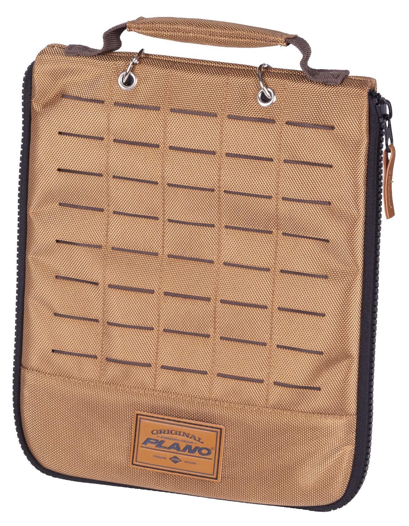 Plano Guide Series Tackle Bag  Premium Tackle Storage with No Slip Base  and Included stows, Khaki with Brown and Black Trim Worm Wrap