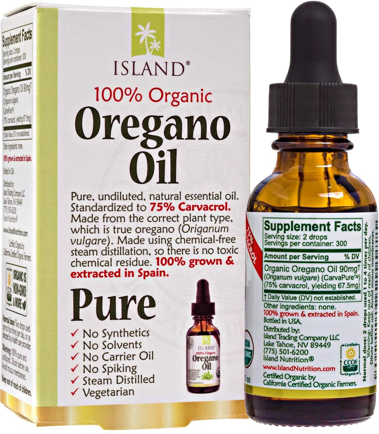 Organic Oregano Oil Liquid Drops 100 Pure & Undiluted (1 oz) USDA