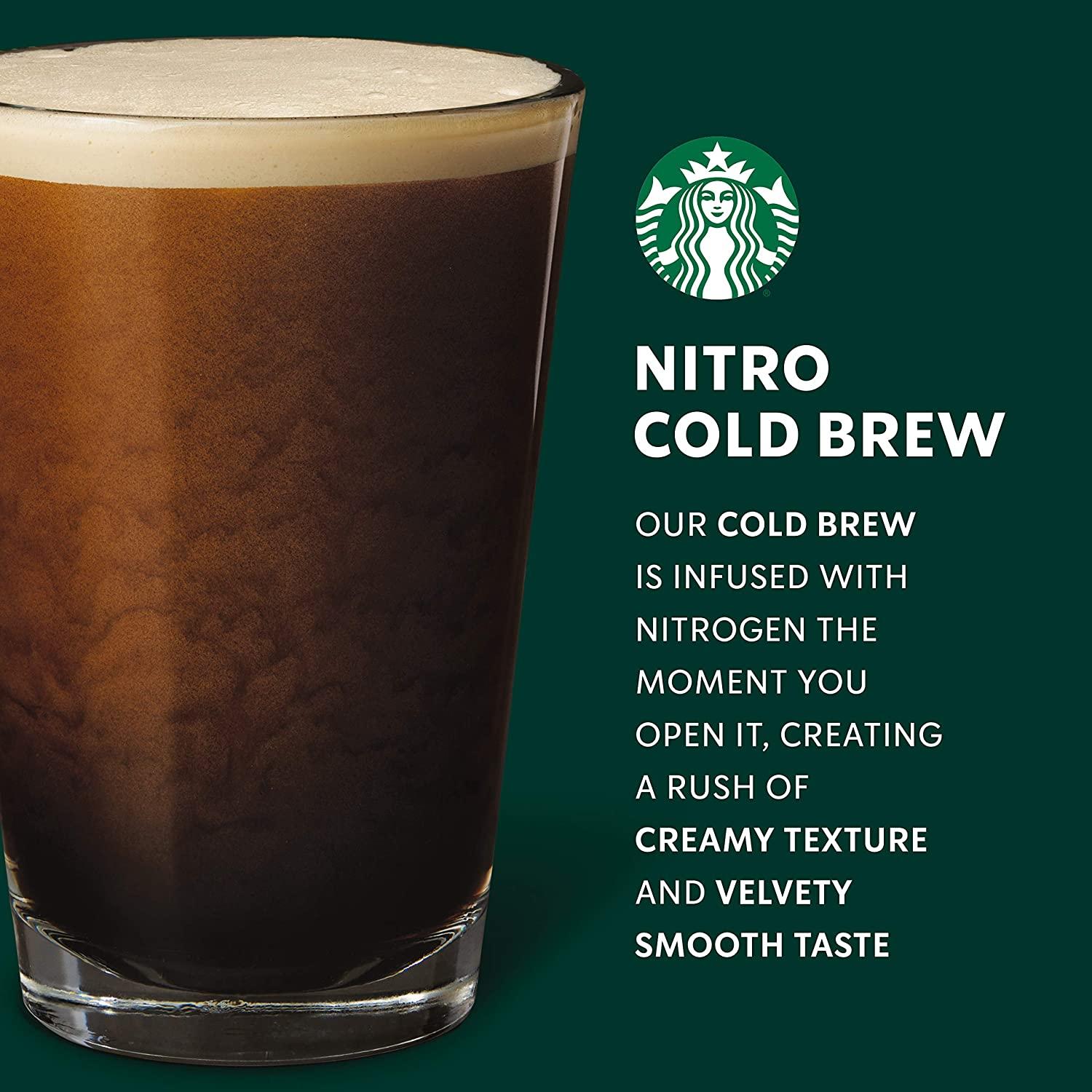 Starbucks Nitro Cold Brew, Dark Caramel, 9.6 Fl oz Can (8 Pack)