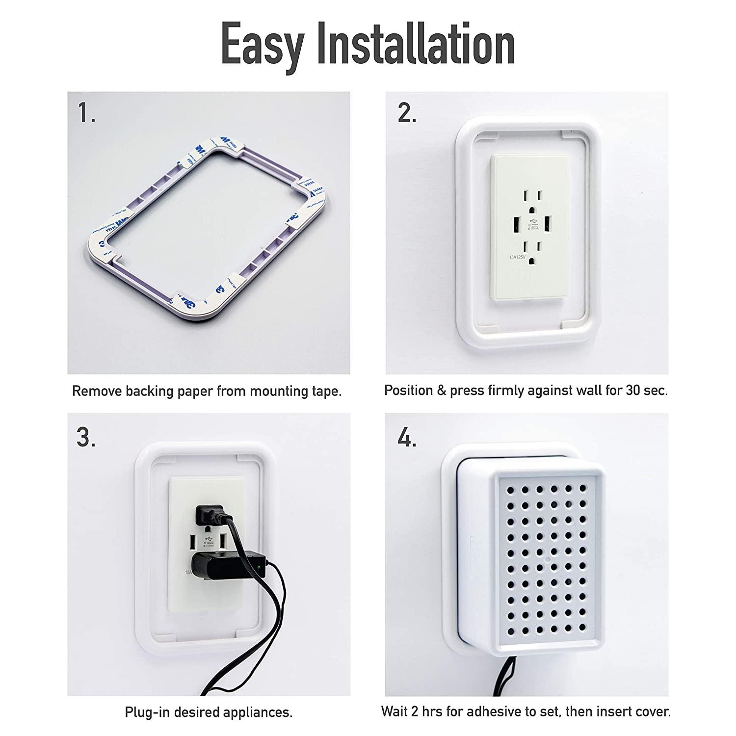 Baby Proof Outlet Cover Box Plug Covers for Electrical Outlets Wall