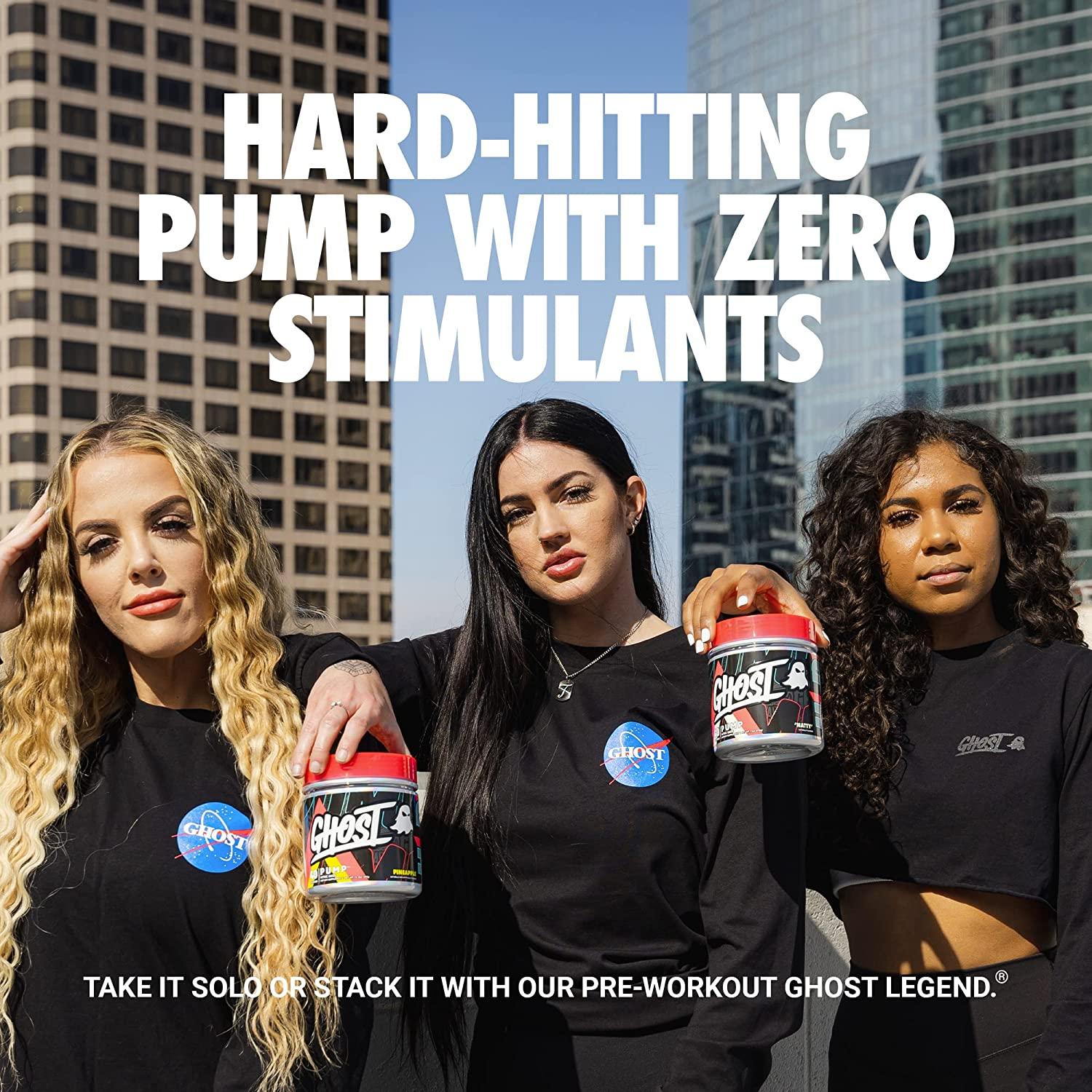 GHOST Pump Nitric Oxide Powder, Peach 40 Servings SugarFree & Stim