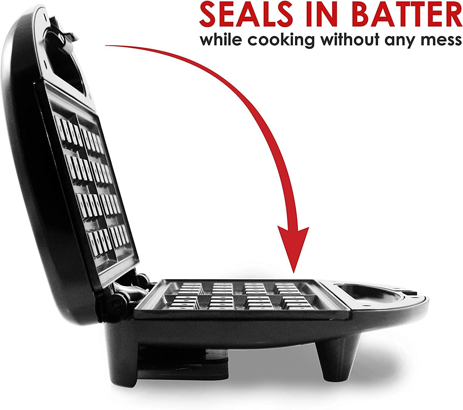 Elite Gourmet EWM2207 Electric NonStick PFOAFree Belgian Waffle Maker Iron, Breakfast