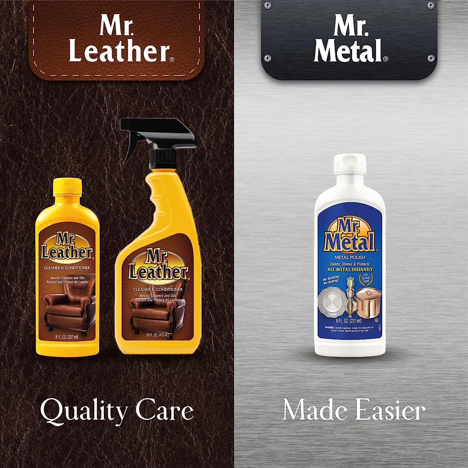 Mr. Leather Cleaner and Conditioner Enriched Leather Conditioner Leather  Protector Liquid to Shine & Protect Leather Cleaner for Car Interior,  Furniture & More (8 oz) Liquid (8 oz.)