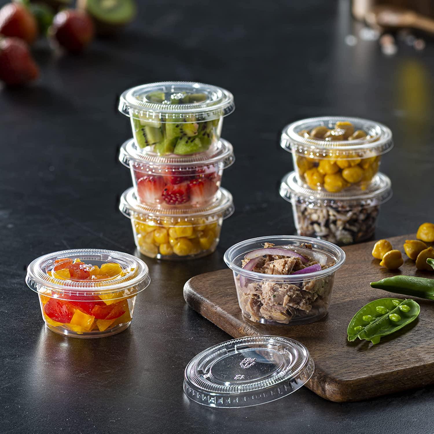 Small Glass Condiment Containers With Lid, Salad Dressing