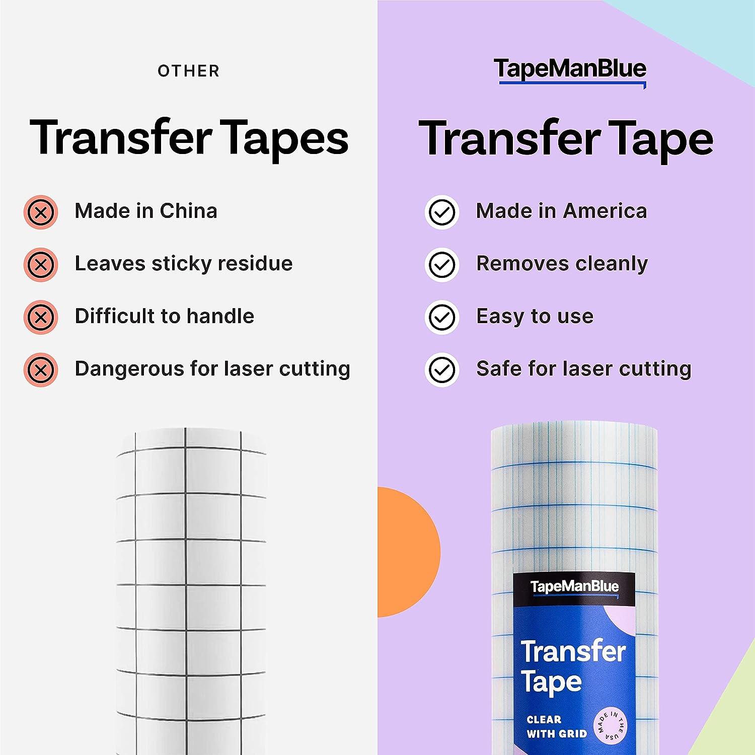 Buy 12 x 100' Roll of Clear Transfer Tape for Vinyl, Made in America,  Vinyl Transfer Tape with Alignment Grid for Cricut Crafts, Decals, and  Letters Online at desertcartNorway