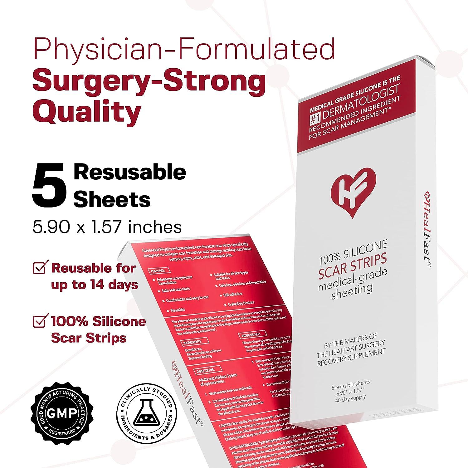 Physician Formulated Silicone Scar Sheets Advanced Crosspolymer