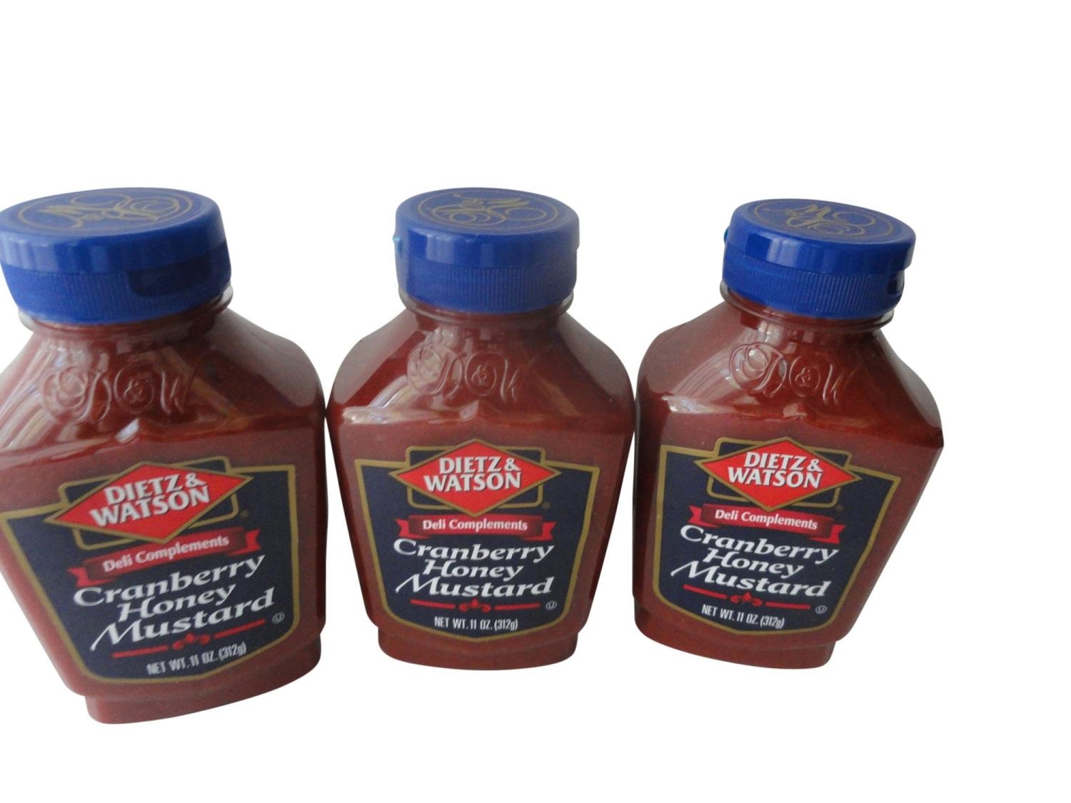 Dietz & Watson Deli Complements Cranberry Honey Mustard (3 Bottles)