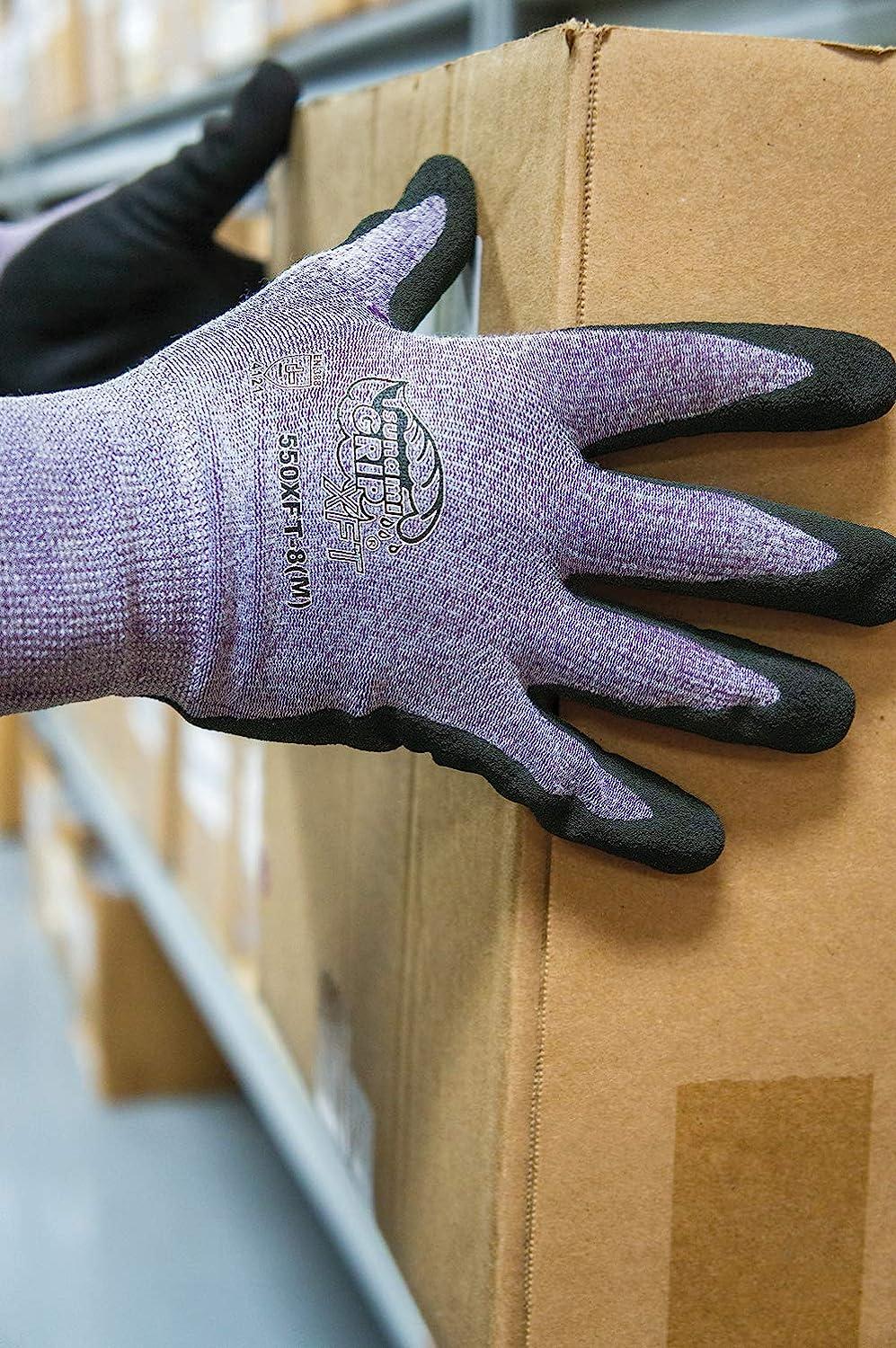 Global Glove 550XFT Tsunami Grip XFT Coated Gloves Large Black