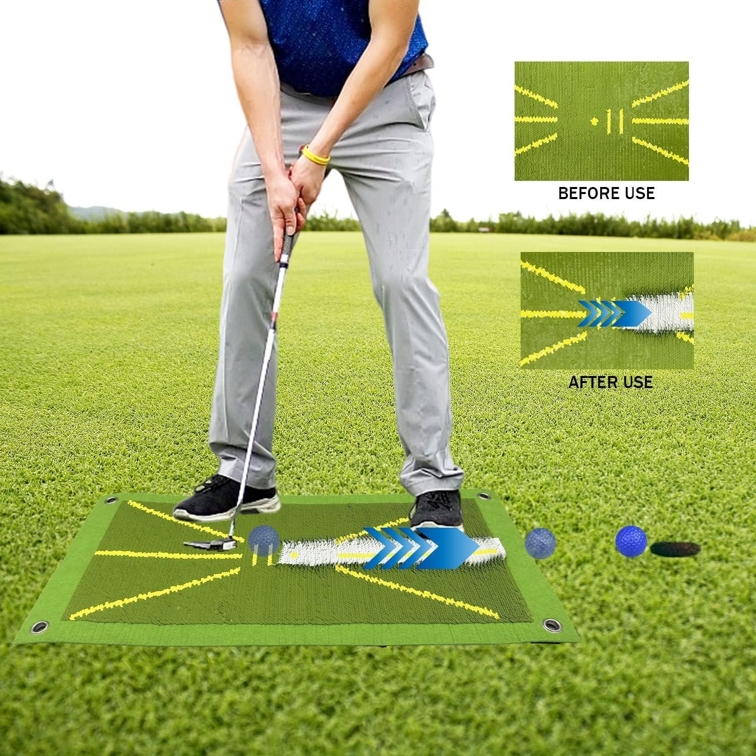 Golf Training Mat for Swing Detection Batting, Golf Swing Path Practice