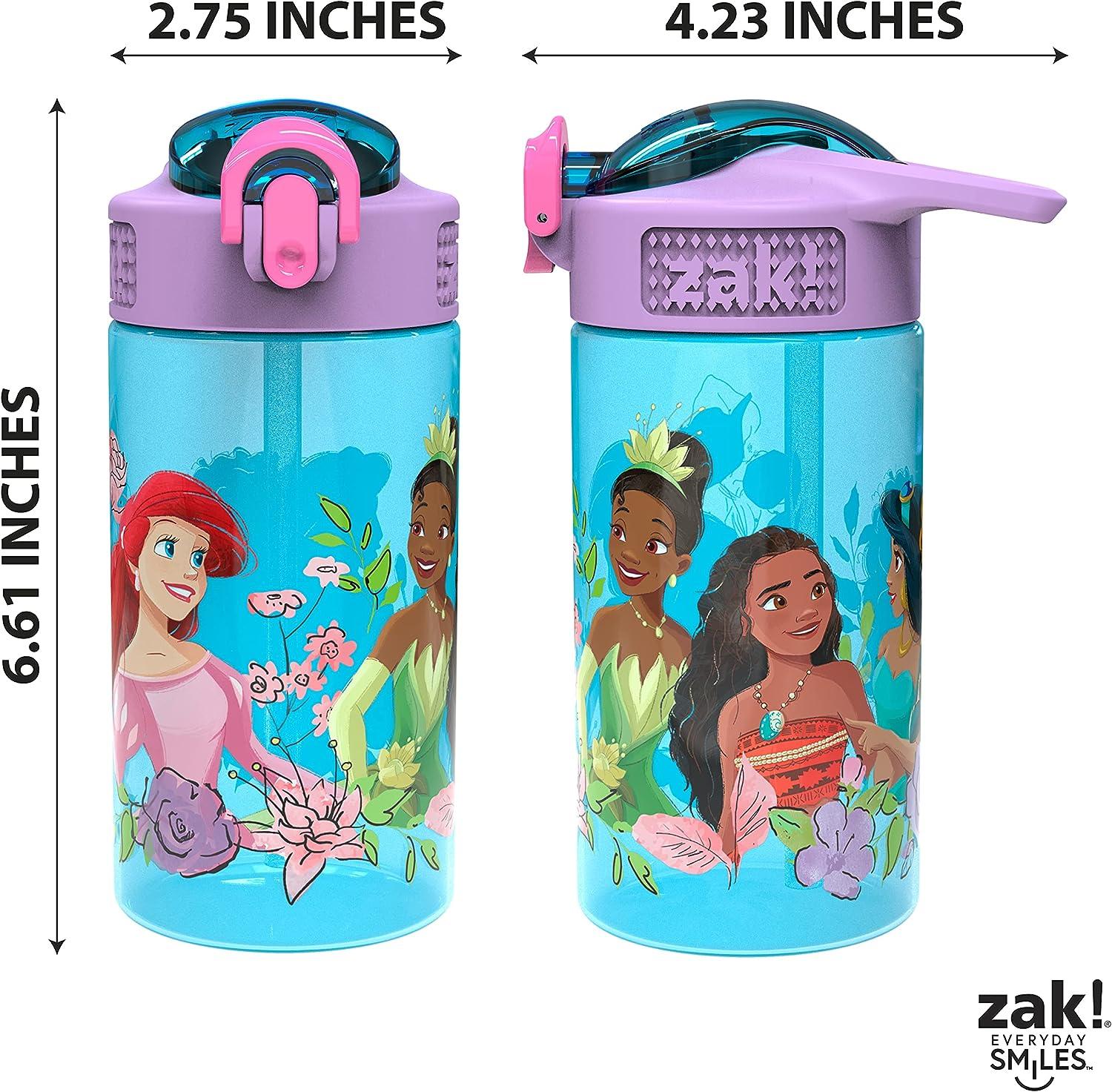 Zak Designs 16oz Riverside Kids Water Bottle with Spout Cover and Built-in  Carrying Loop, Made of Durable Plastic, Leak-Proof Design for Travel