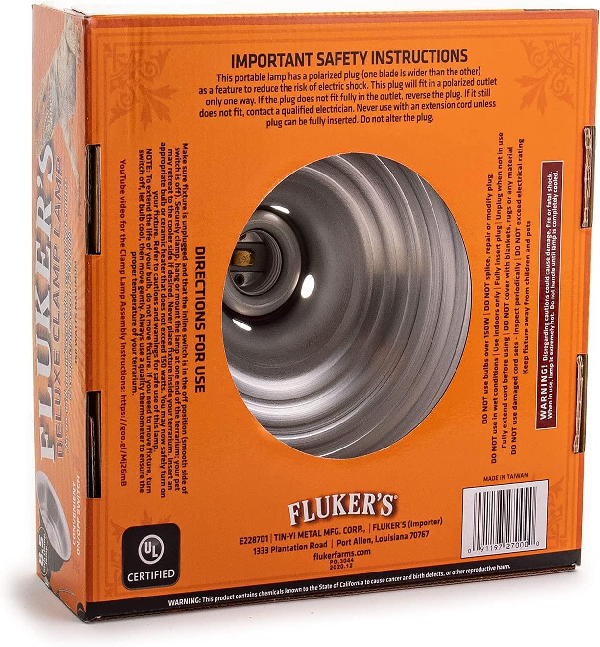 Fluker's 8.5 clamp lamp top