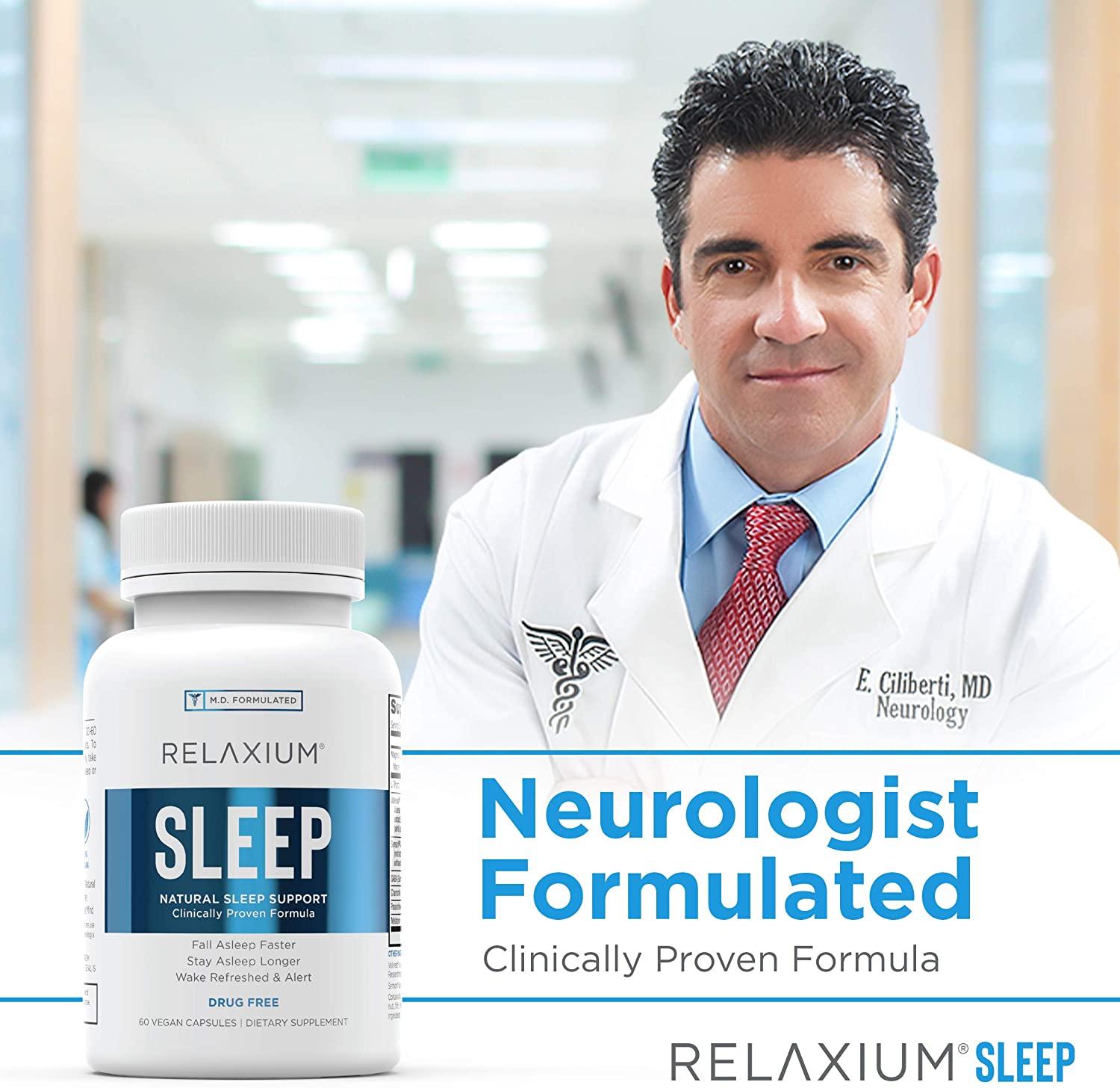 Relaxium Natural Sleep Aid NonHabit Forming Supplement for Longer