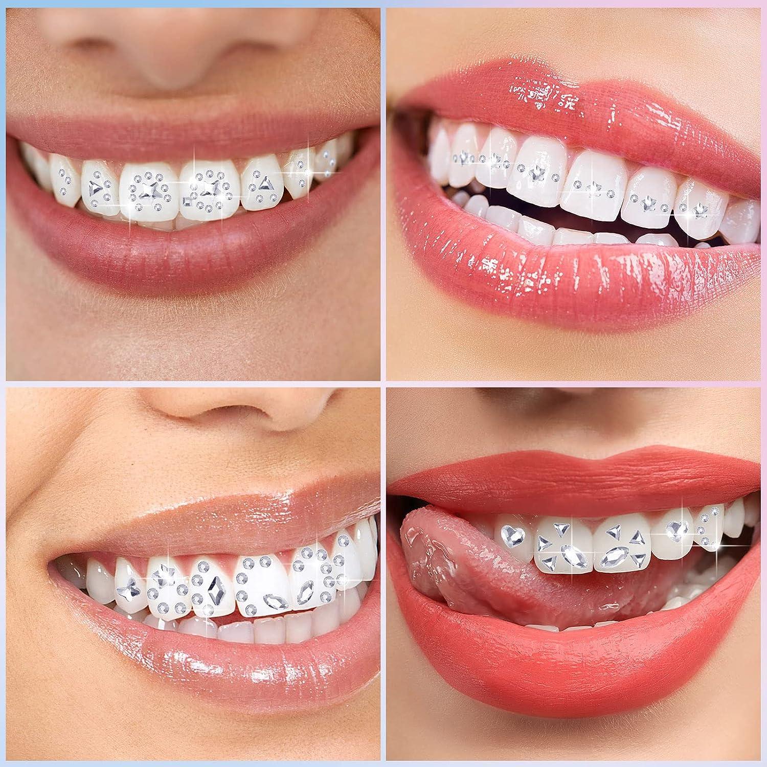 Tooth Jewelry Gems Kit, Reflective Teeth Dental Gems Diy Kit, Artificial  Crystal Diamond Teeth Ornament