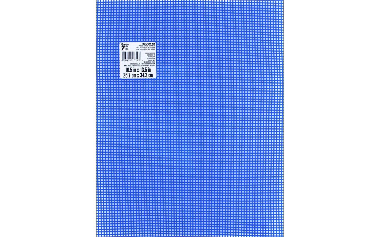 Darice Plastic Canvas #7 10.5x 13.5 Royal Blue 12 Pack