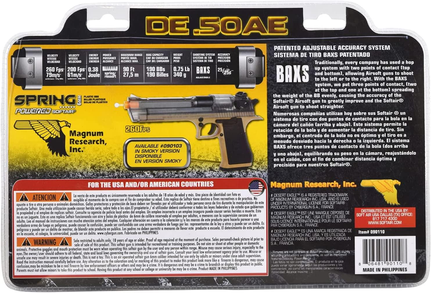 Desert Eagle Spring Powered Airsoft Pistol Black