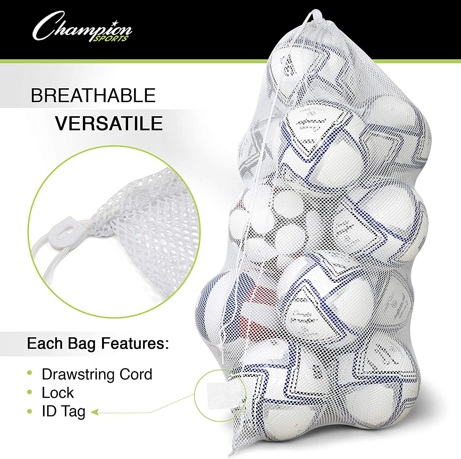 Champion Sports Mesh Sports Equipment Bag 24" x 48" Black