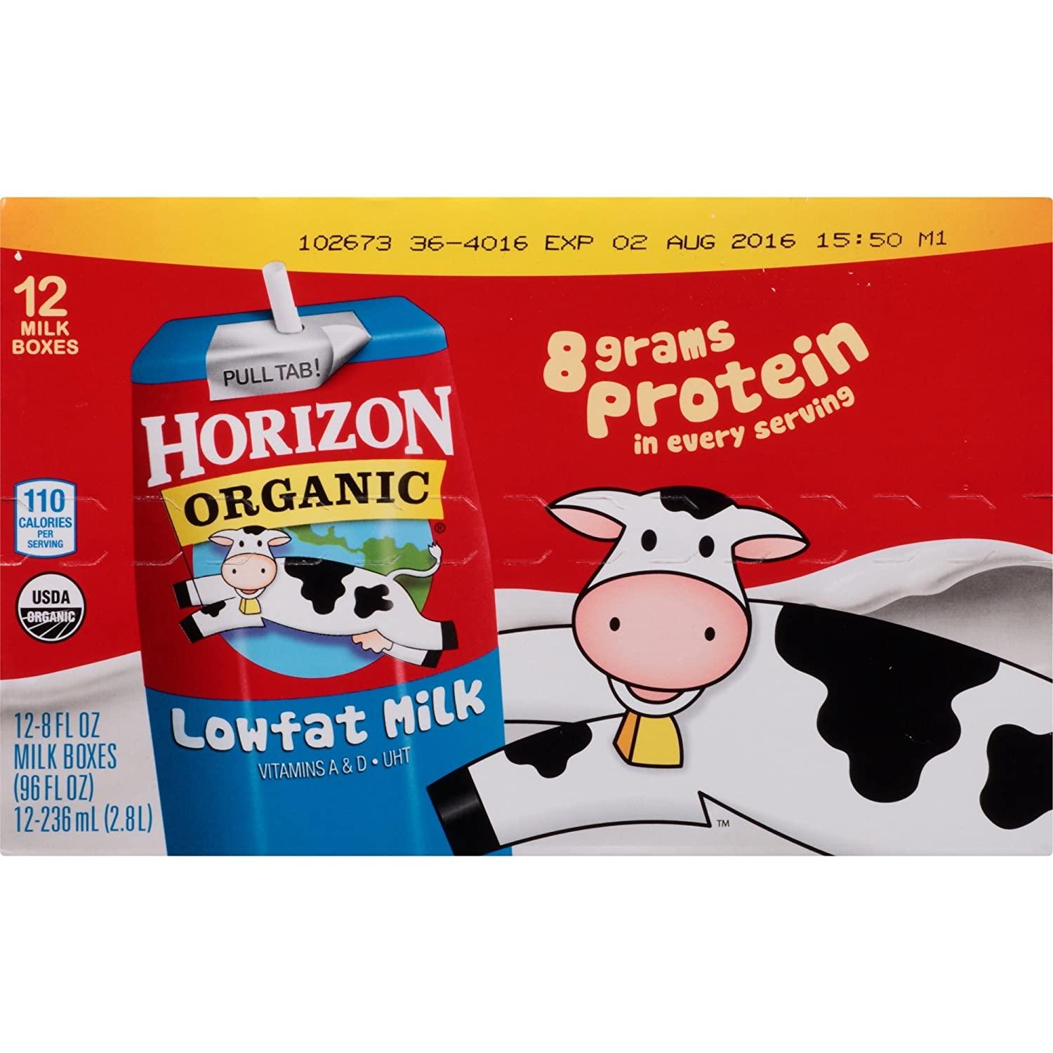 Horizon Organic Lowfat Milk 128 fl. oz. Milk Boxes