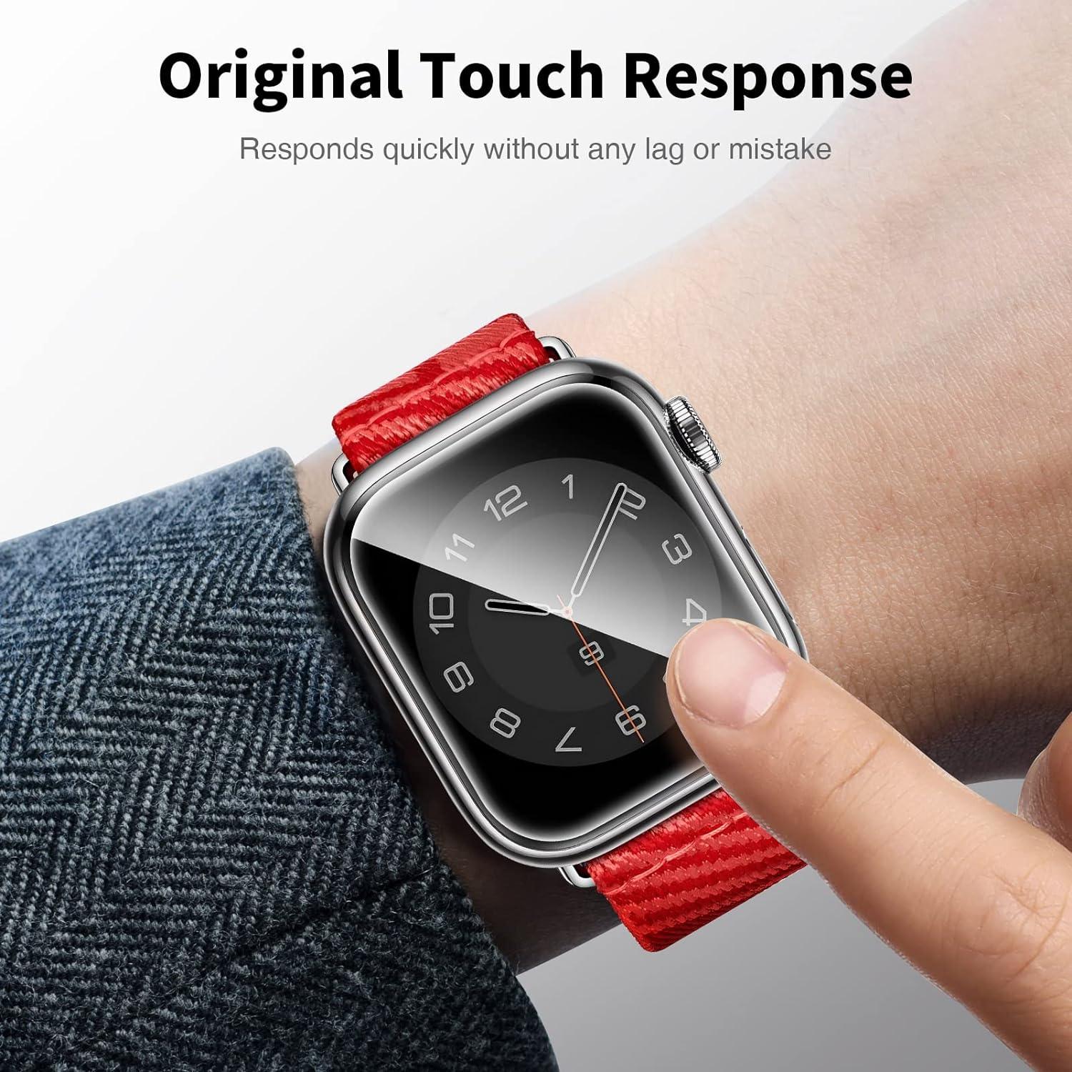 LK 6 Pack for Apple Watch Screen Protector 45mm Series 8 7 New