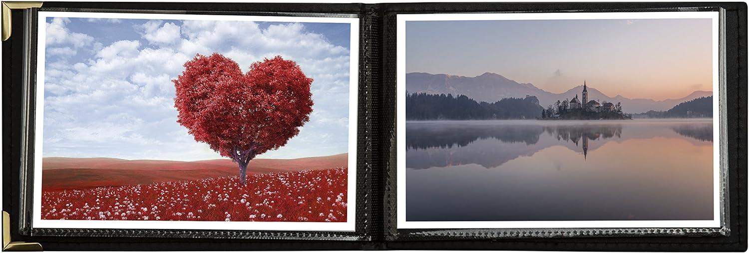 Album Photo Kenro Carlton – Cuir Look Noir, 36 Pochettes Pour Photos 6x4 Pouces (10x15 Cm) – Modèle APL150