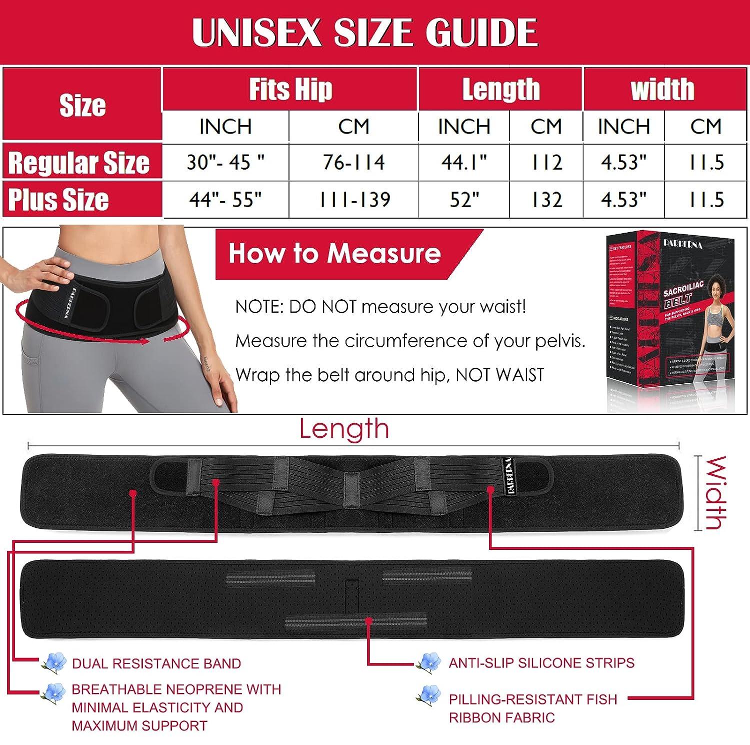 Sacroiliac SI Joint Hip Belt for Men and Women Lower Back Support