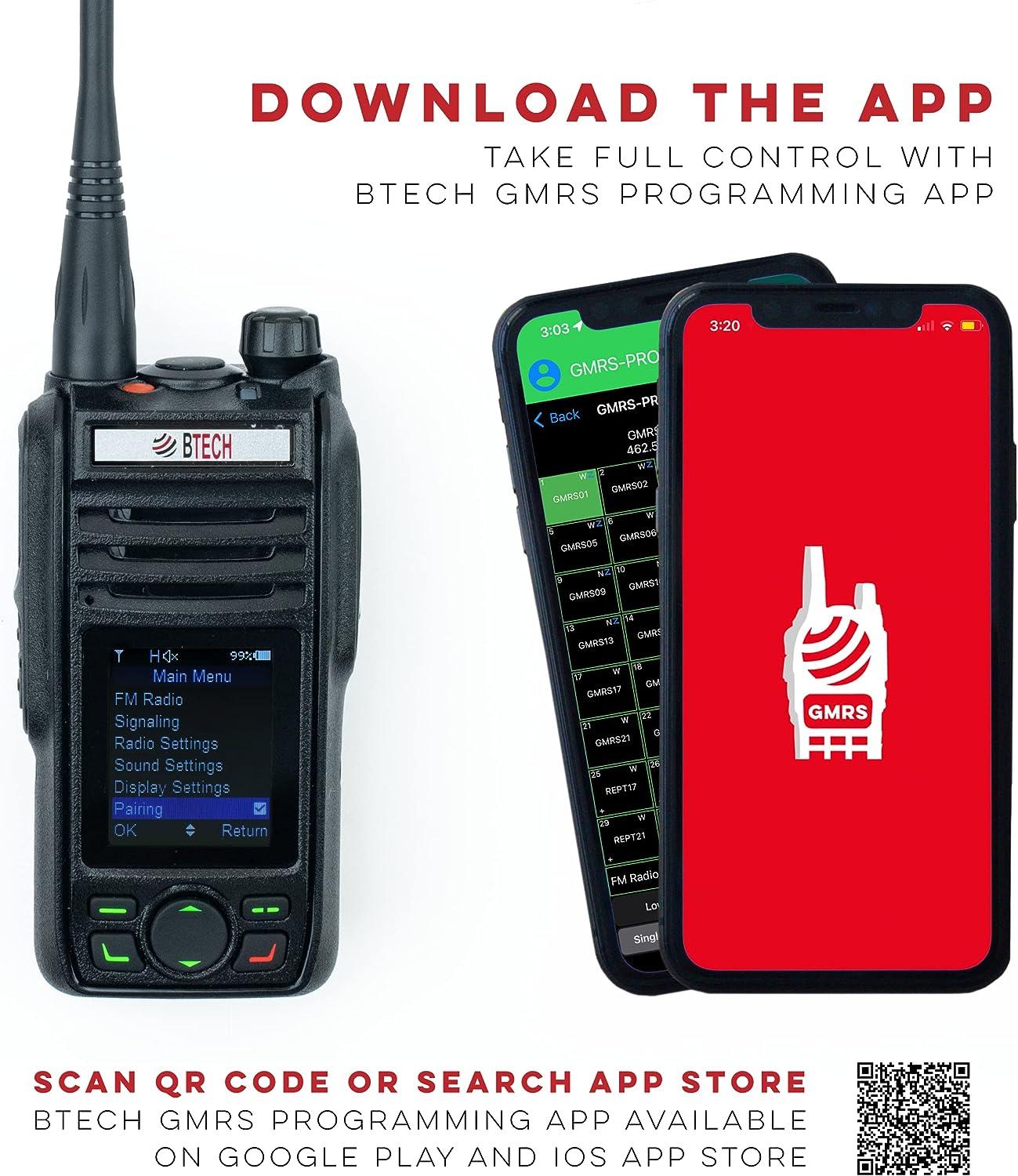 BTECH GMRSPRO Waterproof TwoWay Radio with Bluetooth, GPS & GMRS