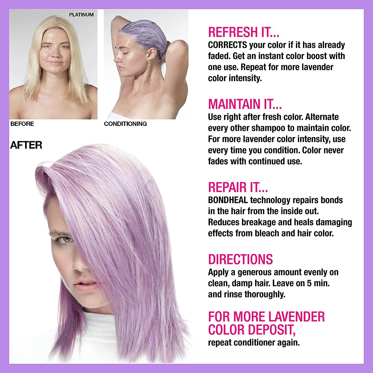 No Fade Fresh Lavender Hair Color Depositing Conditioner with BondHeal